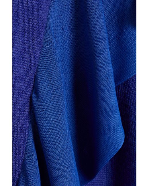 Valentino Garavani Blue Ruffled Cashmere Sweater