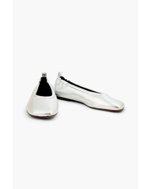 3.1 Phillip Lim White Leather Ballet Flats