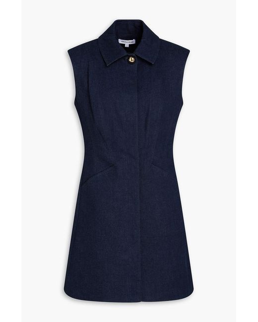 Veronica Beard Blue Serina Denim Mini Shirt Dress