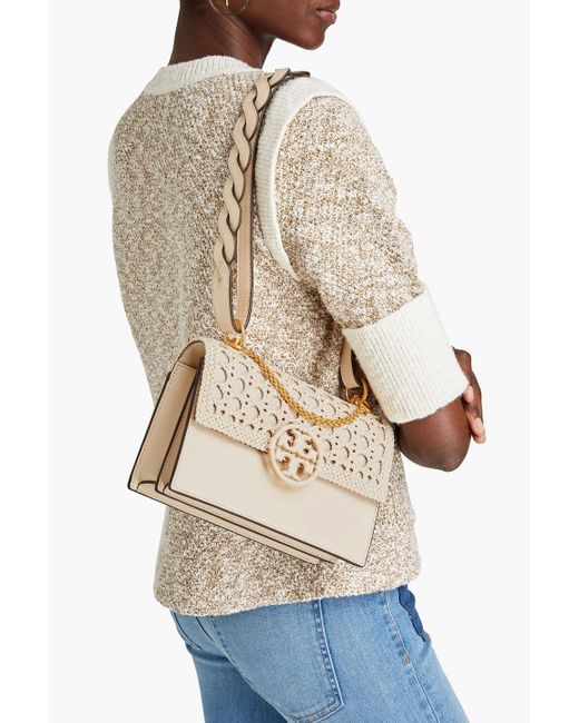 Tory Burch Natural Hestia Quilted Leather Tote