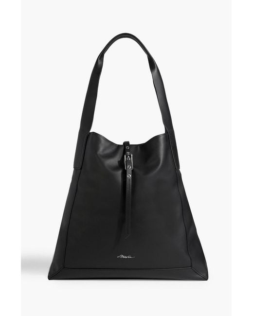 3.1 Phillip Lim Go Large Leather Shoulder Bag in Black | Lyst