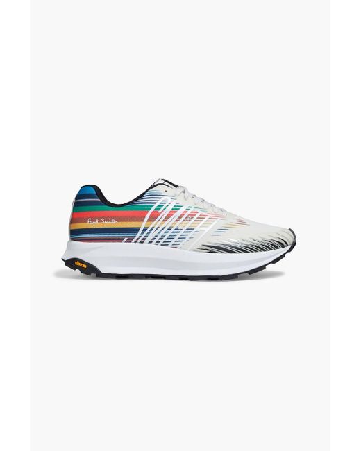 Paul Smith Sierra Printed Stretch-knit Sneakers in White for Men | Lyst