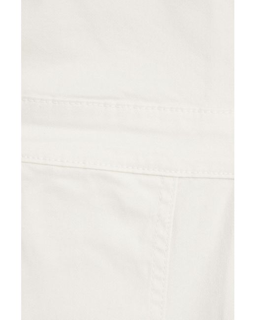 FRAME White Cotton-blend Twill Jumpsuit