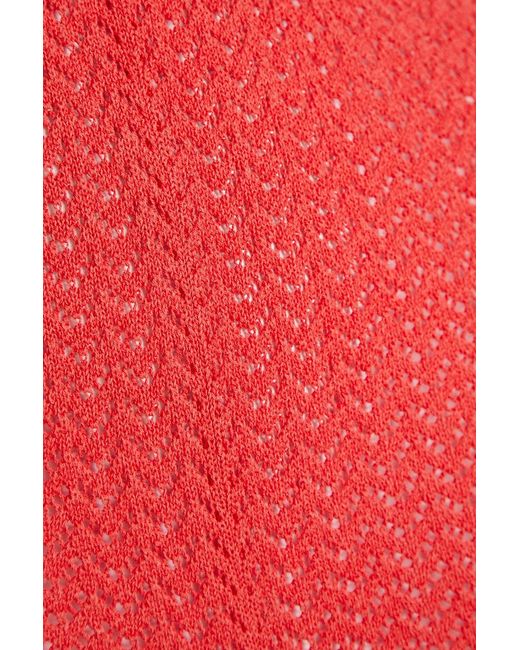 Antik Batik Red shaggy Pointelle-knit Shorts