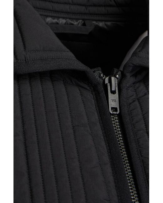 Y-3 Black Quilted Shell Jacket