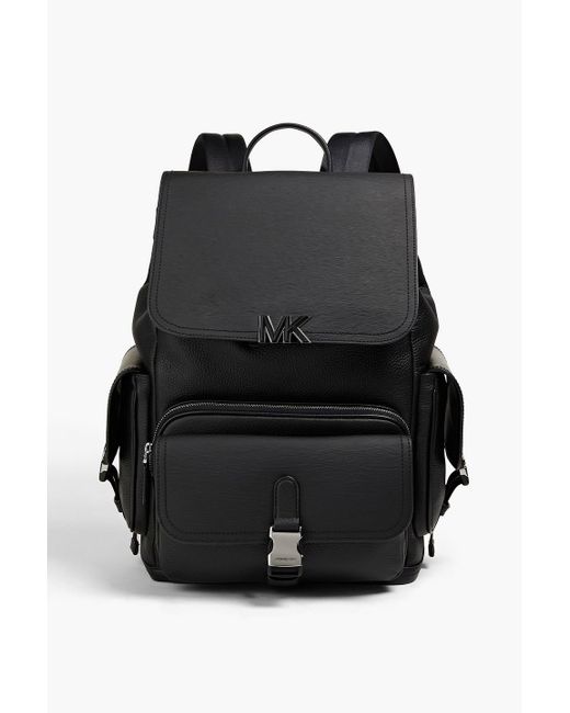 Michael Kors Black Textured And Pebbled-leather Backpack for men