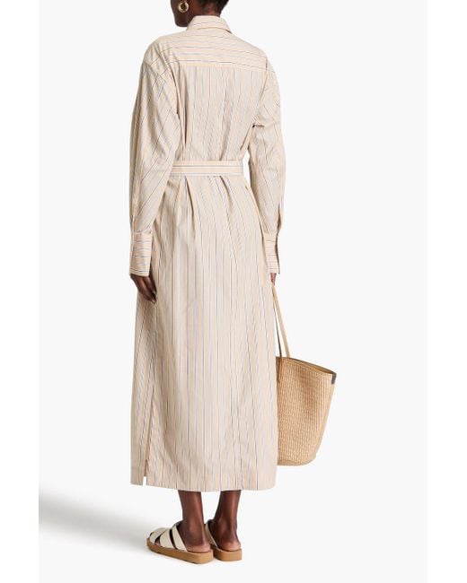 Rag & Bone Natural Briar Striped Cotton-Poplin Maxi Shirt Dress