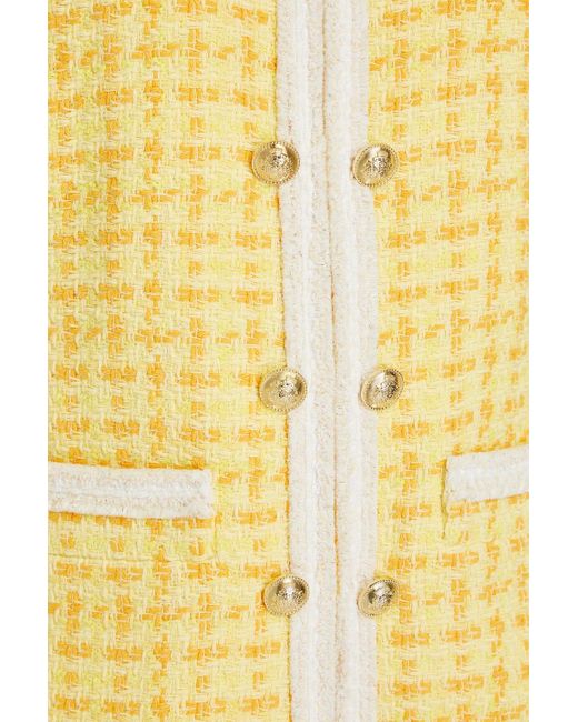 10 Crosby Derek Lam Yellow Cotton-blend Tweed Jacket