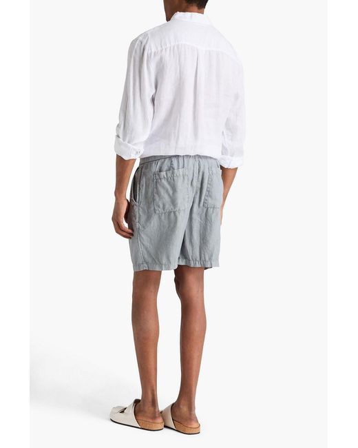 James Perse Gray Linen Shorts for men