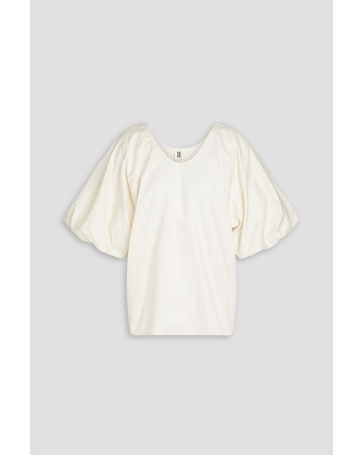 By Malene Birger Natural Piamonte Cotton-poplin Top