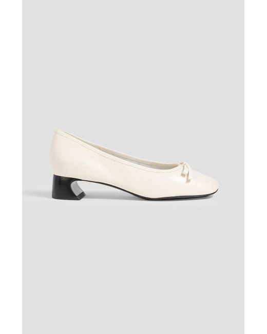 3.1 Phillip Lim White Id Soft Bow-Detailed Leather Pumps