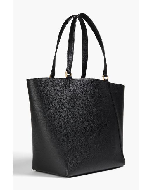 Tory Burch Black Mcgraw Dragonfly Pebbled-leather Tote