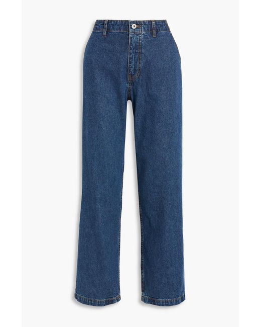 Alex Mill Blue Bleecker hoch sitzende jeans mit geradem bein