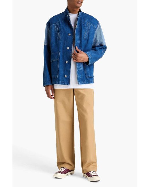Marni Blue Two-Tone Denim Jacket for men