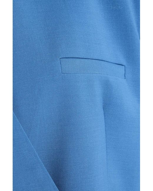 Esse Studios Blue Homme Double-Breasted Crepe Blazer