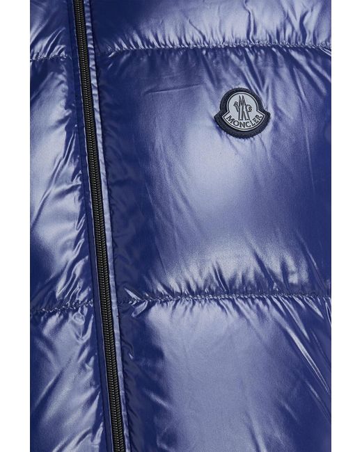 Moncler Blue Throttle Quilted Shell Down Jacket for men