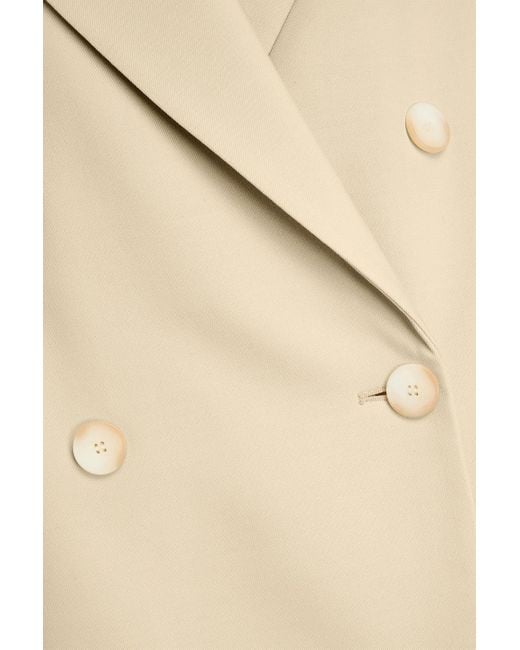 Joseph Natural Jaden Double-Breasted Wool-Blend Twill Blazer
