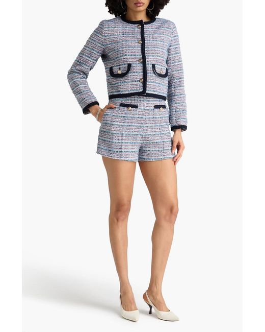 Maje Blue Metallic Tweed Jacket