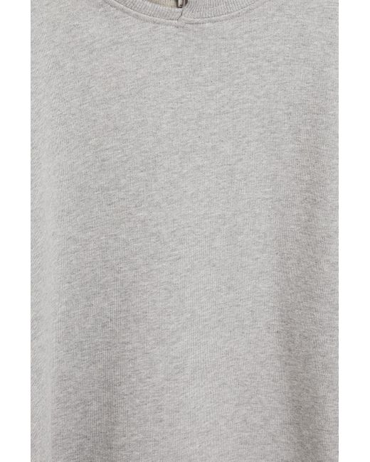 Stella McCartney Gray Chain-embellished Cutout French Cotton-terry Sweatshirt