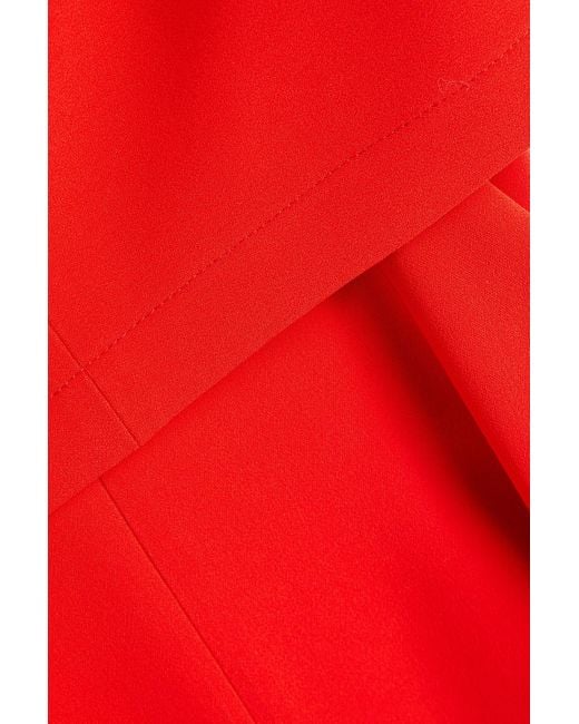 Victoria Beckham Red Cold-shoulder Crepe Midi Dress