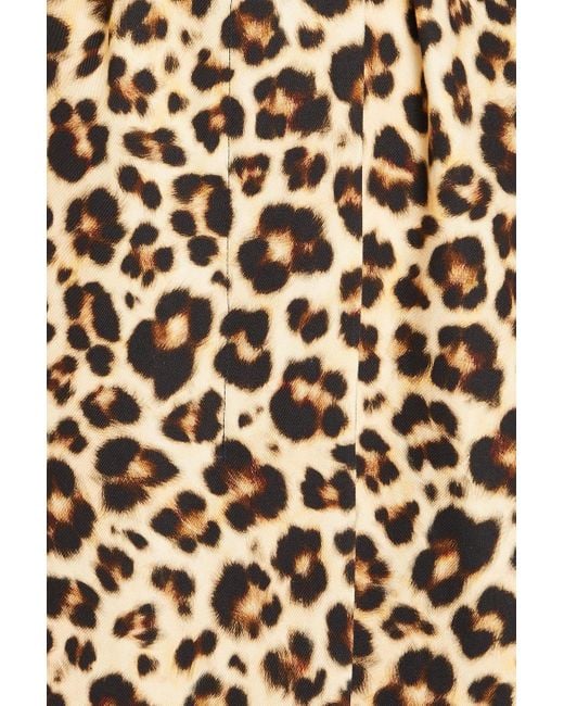 Sandro White Stormy Leopard-print Cotton-gaberdine Trench Coat