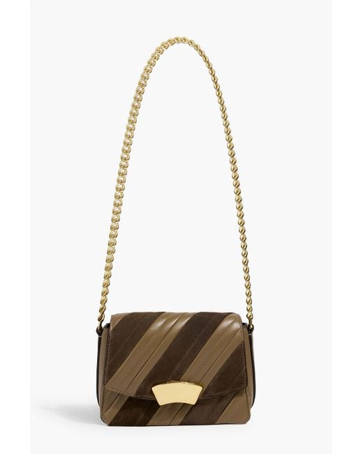 3.1 Phillip Lim White Id Quilted Leather And Suede Shoulder Bag