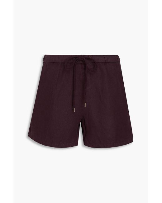 James Perse Purple Linen Shorts