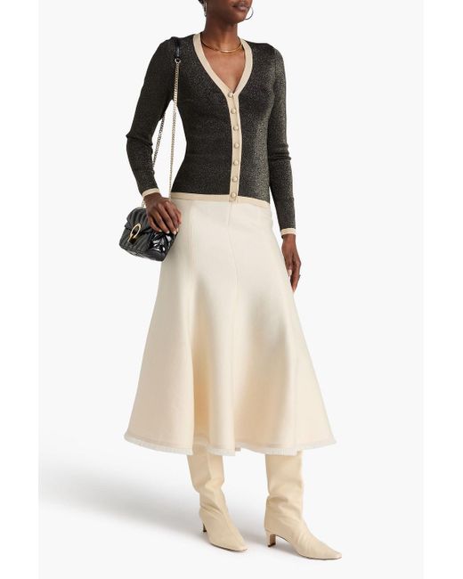 Zimmermann Black Metallic Knitted Cardigan