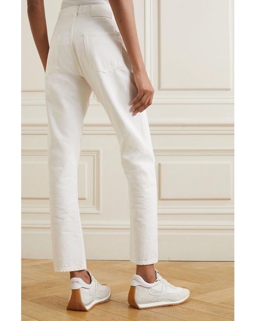 Loulou de Saison White Wular High-rise Straight-leg Jeans