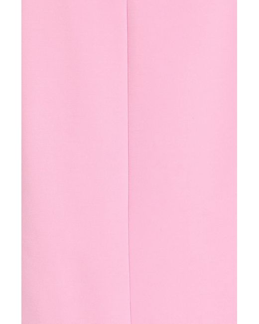 Huishan Zhang Pink Eleanor Crystal-embellished Crepe Midi Dress