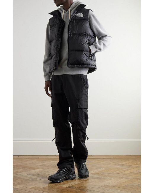 The North Face Black 1996 Retro Nuptse Quilted Ripstop And Shell Down Vest for men