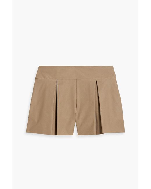 RED Valentino Natural Pleated Crepe Shorts