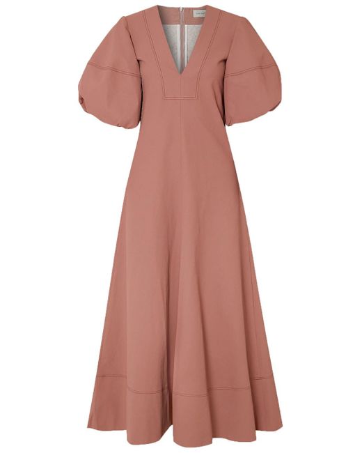 Lee Mathews Multicolor Queenie Linen And Cotton-blend Maxi Dress