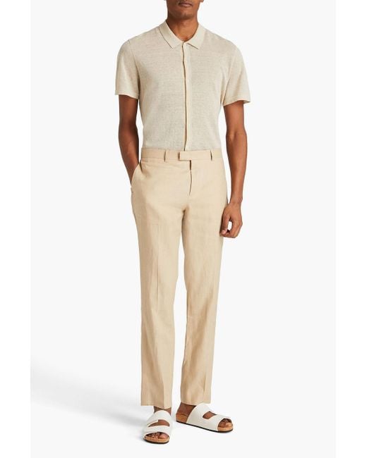 Sandro Natural Linen Suit Pants for men