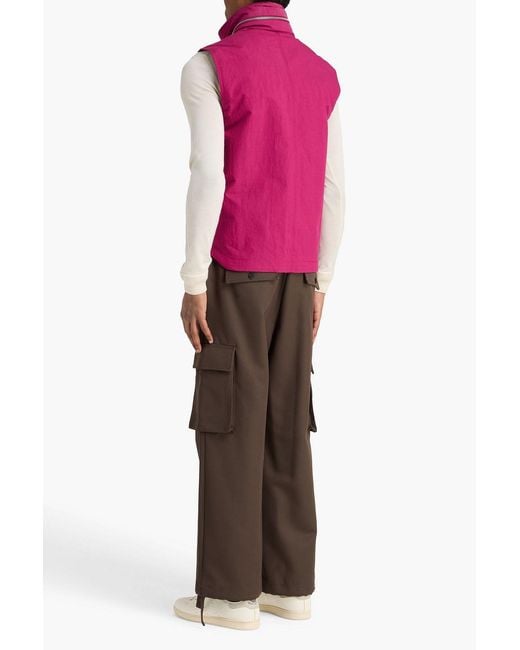 Moncler Pink Tryfan Cotton-Blend Shell Vest for men