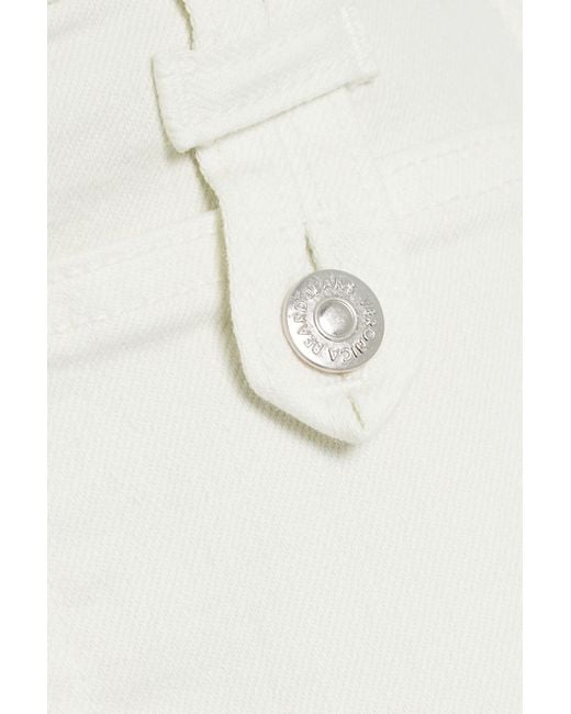 Veronica Beard White Carson High-Rise Kick-Flare Jeans