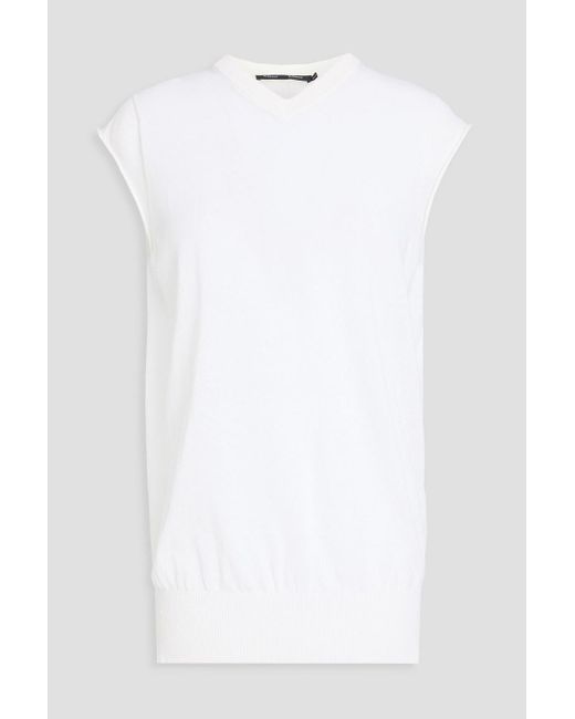 Proenza Schouler White Morgan Cotton And Silk-Blend Vest