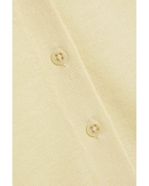 Tibi Yellow Wool, Cashmere And Silk-blend Cardigan