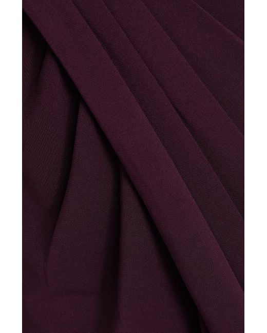 Nicholas Purple Amrita Draped Jersey Halterneck Gown