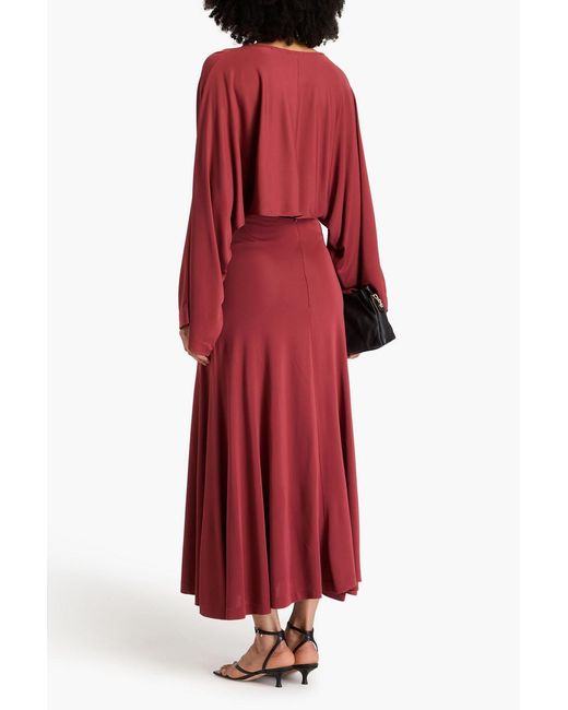 BITE STUDIOS Red Movere Stretch-jersey Maxi Skirt