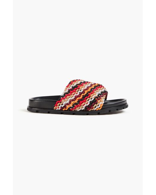 Dries Van Noten Red Rope Slides