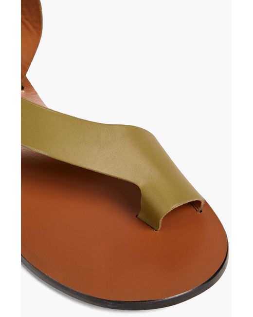 Atp Atelier Metallic Volparo Leather Sandals