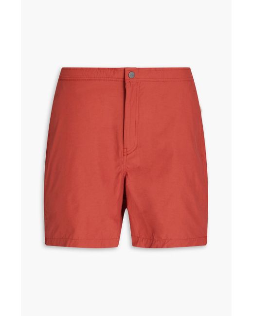 Onia Red Calder 6e Mid-length Cotton-blend Swim Shorts for men