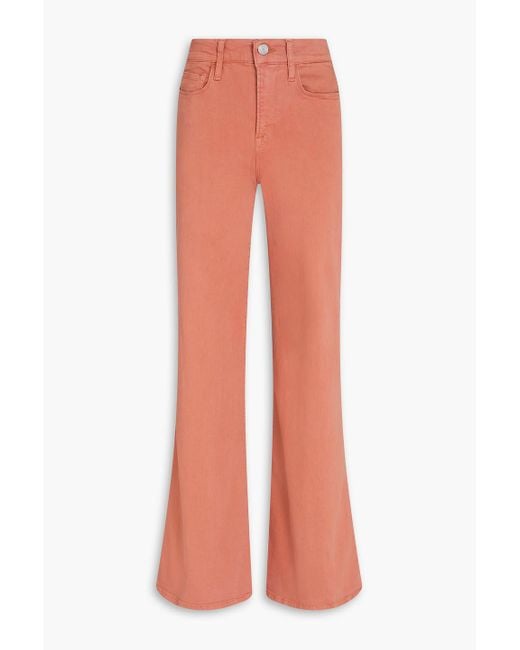FRAME Orange Le Palazzo High-rise Wide-leg Jeans