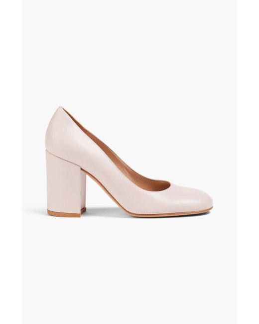 Gianvito Rossi Pink Adelle Leather Pumps