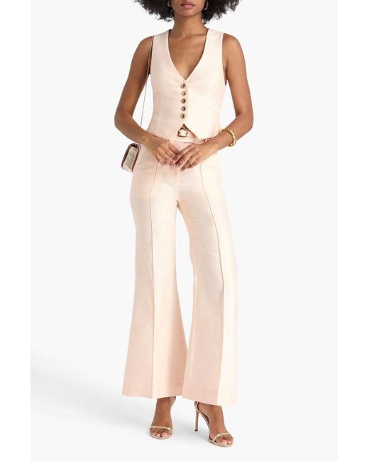 Zimmermann Natural Wool And Silk-blend Vest