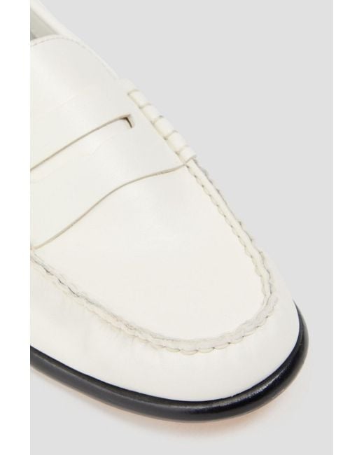 Rag & Bone White Carter Leather Loafers