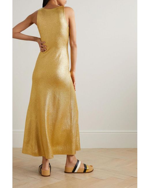 Gabriela Hearst Yellow Maxikleid "melitta" aus merinowolle mit -effekt