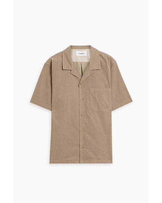 FRAME Natural Cotton-corduroy Shirt for men