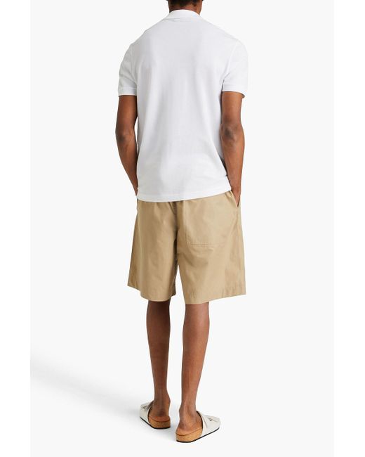 Emporio Armani Natural Cotton-poplin Shorts for men